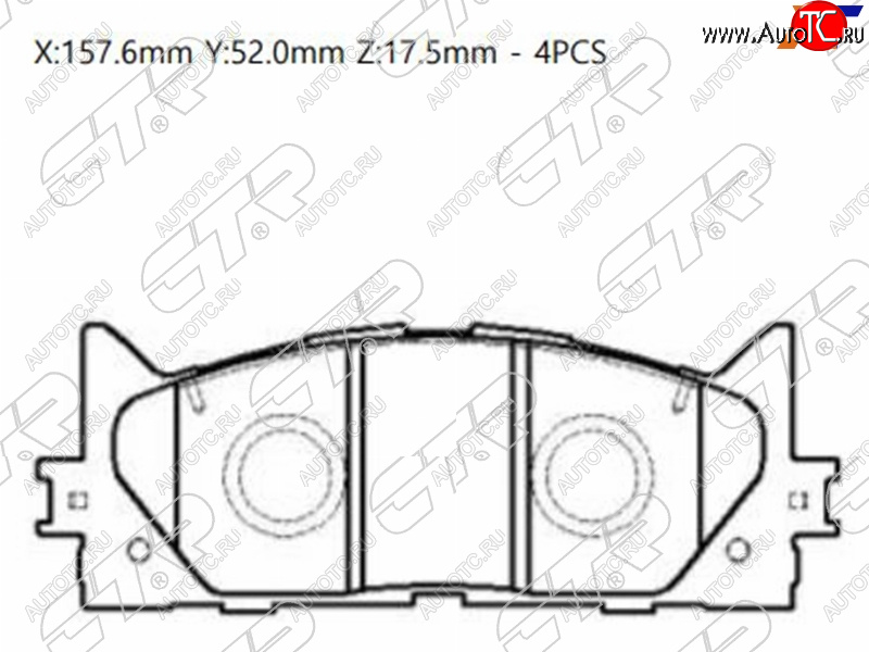 2 099 р. Колодки тормозные передние FL-FR SAT  Toyota Camry ( XV40,  XV50) (2006-2014) дорестайлинг, рестайлинг, дорестайлинг  с доставкой в г. Тамбов