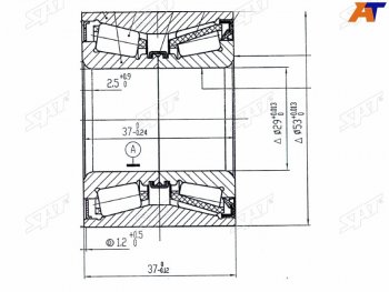 1 259 р. Подшипник задней ступицы SAT  Ford Focus (1), Mazda 2/Demio (DY,  DE,  DJ IV), Verisa (DC)  с доставкой в г. Тамбов. Увеличить фотографию 1