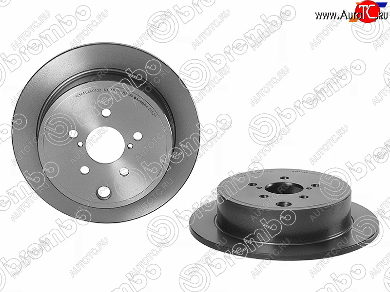 4 679 р. Задний тормозной диск BREMBO  Subaru Forester  SH - Outback ( BR/B14,  BS/B15)  с доставкой в г. Тамбов