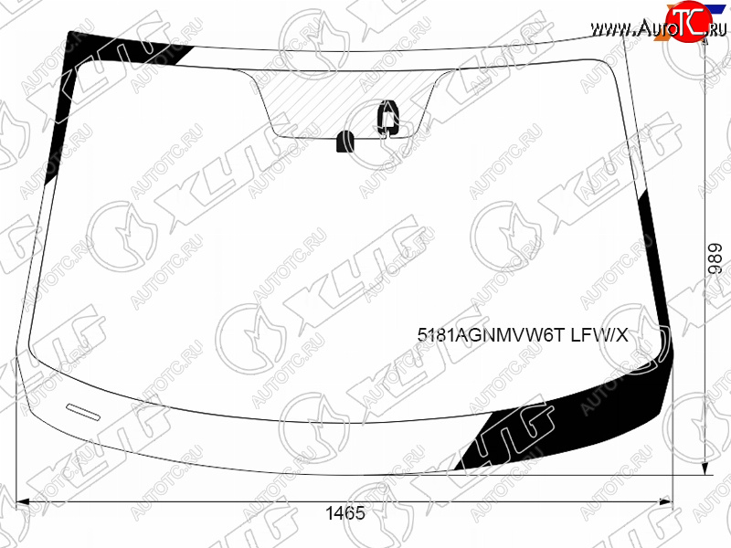 7 349 р. Стекло лобовое (Датчик дождя) XYG  Mazda 3/Axela  BM (2016-2019) рестайлинг седан, рестайлинг, хэтчбэк  с доставкой в г. Тамбов