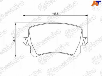 Колодки тормозные LH-RH SAT  Audi A3 8PA хэтчбэк 5 дв. 1-ый рестайлинг (2004-2008)