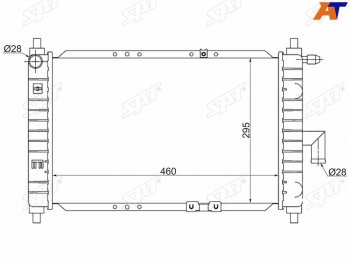 2 699 р. Радиатор SAT  Chery QQ6 (2006-2010), Daewoo Matiz ( M100,  M150,  M200,  M250,  M300) (1998-2016)  с доставкой в г. Тамбов. Увеличить фотографию 1