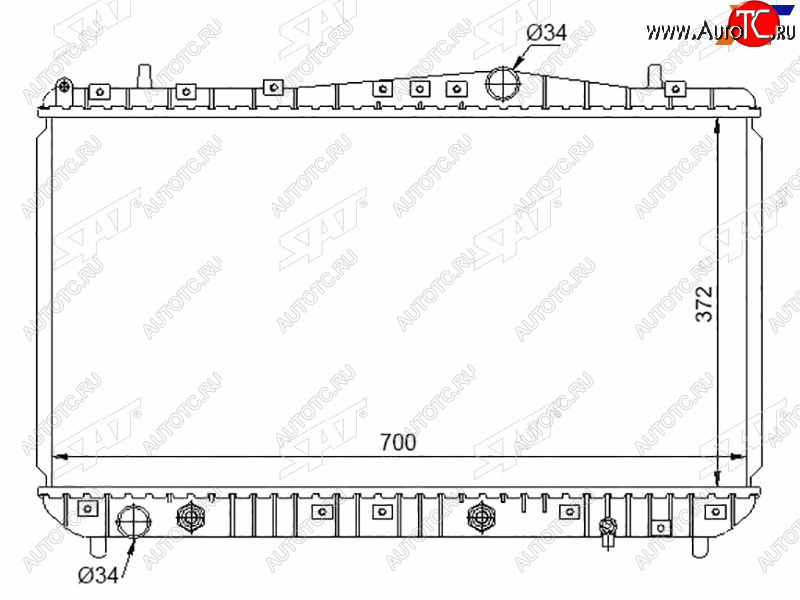 5 199 р. Радиатор SAT Chevrolet Lacetti седан (2002-2013)  с доставкой в г. Тамбов