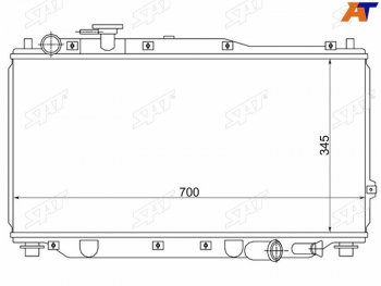 5 199 р. Радиатор охлаждающей жидкости SAT   KIA Sephia - Spectra  с доставкой в г. Тамбов. Увеличить фотографию 1