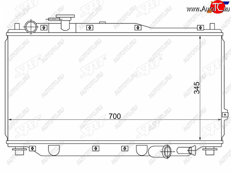 5 199 р. Радиатор охлаждающей жидкости SAT   KIA Sephia - Spectra  с доставкой в г. Тамбов