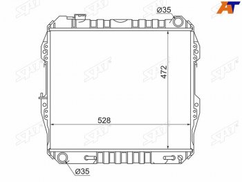 11 899 р. Радиатор SAT  Toyota 4Runner  N120,N130 - Hilux Surf  N120,N130  с доставкой в г. Тамбов. Увеличить фотографию 1