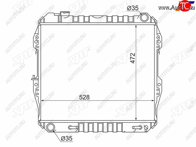 11 899 р. Радиатор SAT  Toyota 4Runner  N120,N130 - Hilux Surf  N120,N130  с доставкой в г. Тамбов