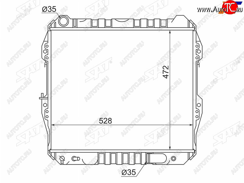 11 899 р. Радиатор SAT  Toyota 4Runner  N120,N130 - Hilux Surf  N120,N130  с доставкой в г. Тамбов