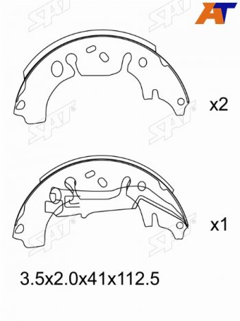 1 779 р. Колодки тормозные зад барабанные RR SAT  Opel Corsa  D (2006-2014)   дорестайлинг, хэтчбэк 5 дв., дорестайлинг, хэтчбэк 3 дв., 1-ый рестайлинг, хэтчбэк 3 дв., 1-ый рестайлинг, хэтчбэк 5 дв.,  2-ой рестайлинг, хэтчбэк 5 дв., 2-ой рестайлинг, хэтчбэк 3 дв.  с доставкой в г. Тамбов. Увеличить фотографию 1