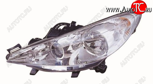 11 599 р. Левая фара (с электрокорректором, с противотум) BODYPARTS Peugeot 207 WA хэтчбэк 3 дв. дорестайлинг (2006-2009)  с доставкой в г. Тамбов