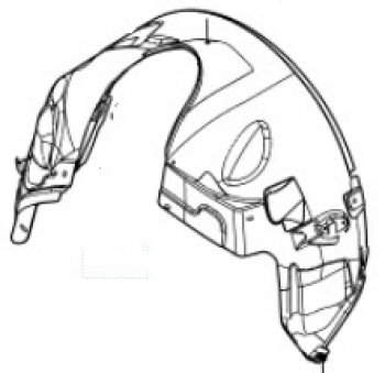 Левый подкрылок передний BODYPARTS Land Rover (Ленд) Freelander (Фриландер)  1 (1997-2006) 1