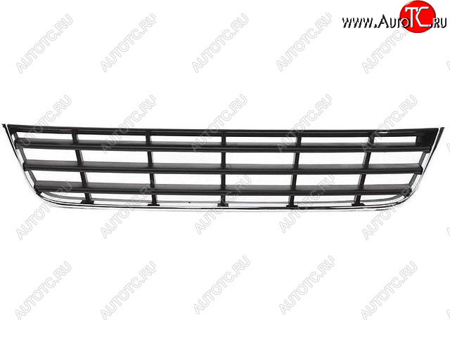 1 229 р. Центральная решетка переднего бампера (пр-во Китай) BODYPARTS Volkswagen Passat B6 универсал (2005-2010) (молдинг хром)  с доставкой в г. Тамбов