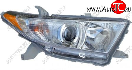 12 899 р. Правая фара (корректор) BodyParts  Toyota Highlander XU40 рестайлинг (2010-2013)  с доставкой в г. Тамбов