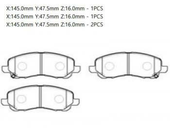 1 759 р. Колодки тормозные перед FR-FL SAT Mitsubishi Outlander CW0W дорестайлинг (2005-2010)  с доставкой в г. Тамбов. Увеличить фотографию 1