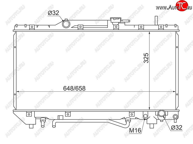 4 099 р. Радиатор SAT Toyota Caldina T190 дорестайлинг универсал (1992-1995)  с доставкой в г. Тамбов