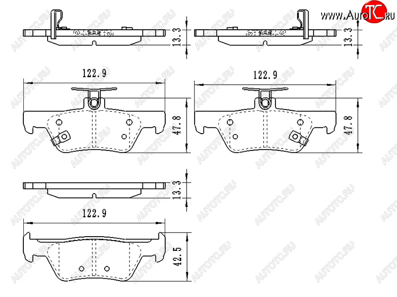 1 359 р. Колодки тормозные задние RH-LH SAT  Honda Fit ( 3 GP,GK,  4 GR) (2017-2022) 2-ой рестайлинг, дорестайлинг  с доставкой в г. Тамбов