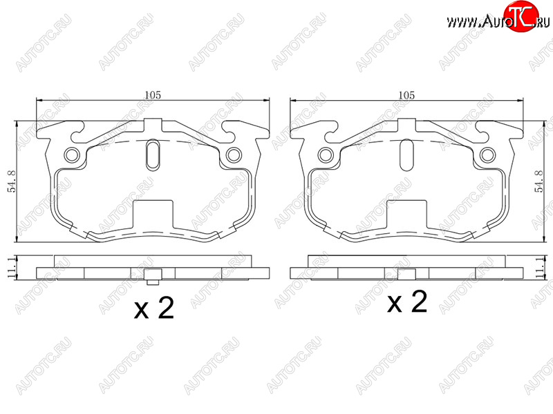 899 р. Колодки тормозные задние RH-LH SAT  Peugeot 206  седан (2006-2009), Renault Megane ( LA,  KA) (1995-2003)  с доставкой в г. Тамбов