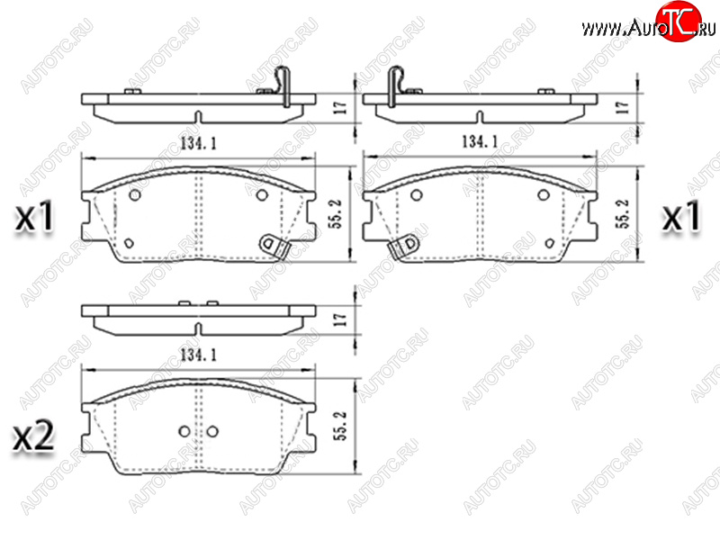 1 099 р. Колодки тормозные передние FR-FL SAT   Hyundai Creta  SU (2020-2022), KIA Soul  SK3 (2018-2022)  с доставкой в г. Тамбов