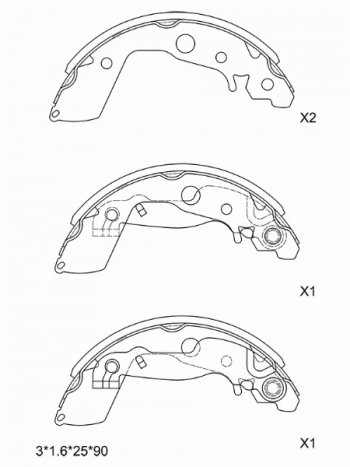 2 799 р. Колодки тормозные задние SAT RH-LH  Mazda 2/Demio  DE (2007-2014) дорестайлинг, рестайлинг  с доставкой в г. Тамбов. Увеличить фотографию 1