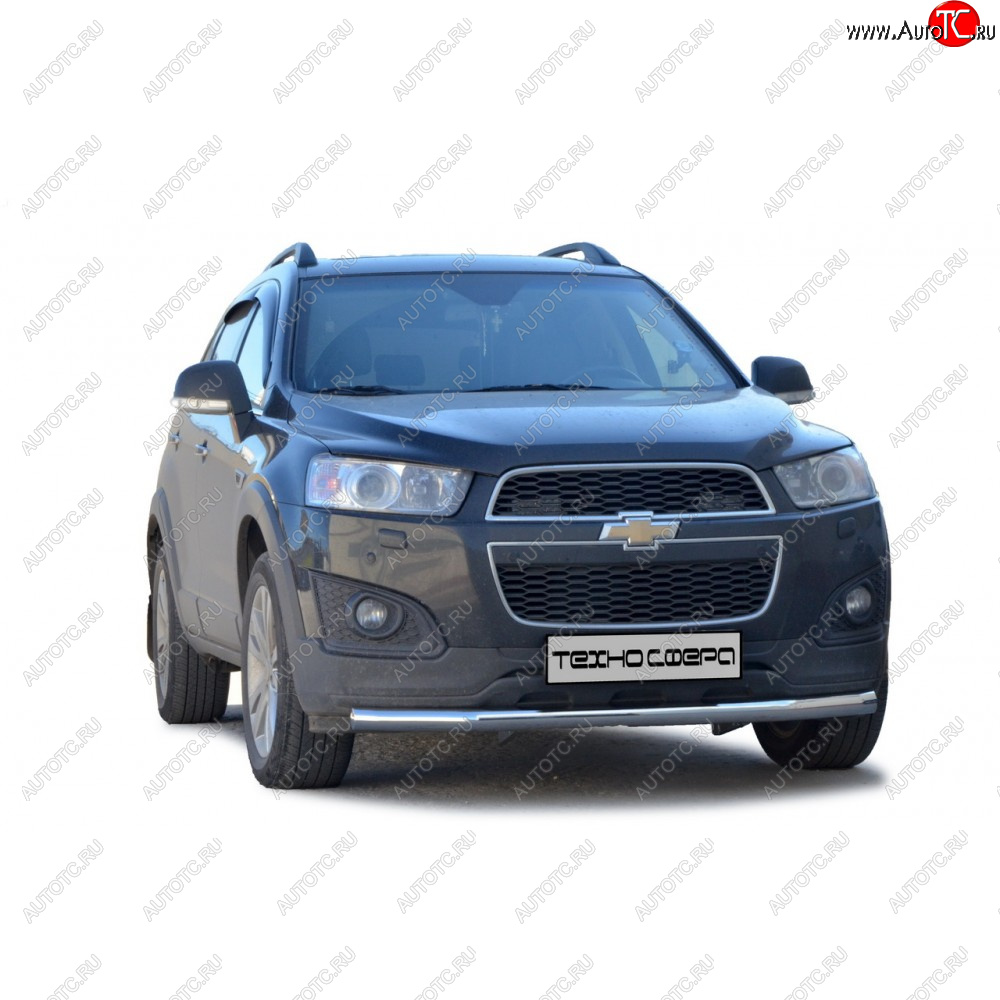 24 999 р. Защита переда труба нержавейка d63.5, Техно Сфера  Chevrolet Captiva ( CN202S) (2006-2025)  дорестайлинг, 1-ый рестайлинг, 2-ой рестайлинг,  дорестайлинг, дорестайлинг (Нержавейка)  с доставкой в г. Тамбов