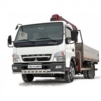 Защита переднего бампера (Труба двойная) Техно Сфера Mitsubishi Fuso Canter (2000-2007)