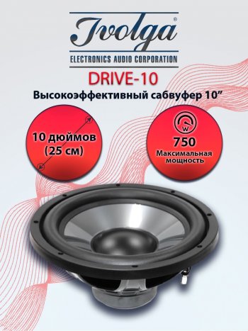 Автомобильный пассивный сабвуфер Ivolga Drive 10 Honda Accord 8 CS купе дорестайлинг (2008-2010)