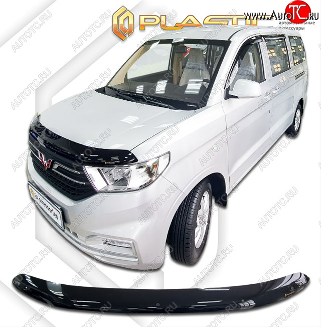 1 739 р. Дефлектор капота (рынок Китая) CA-Plastic  Wuling Hongguang V (2019-2023) (Classic черный)  с доставкой в г. Тамбов