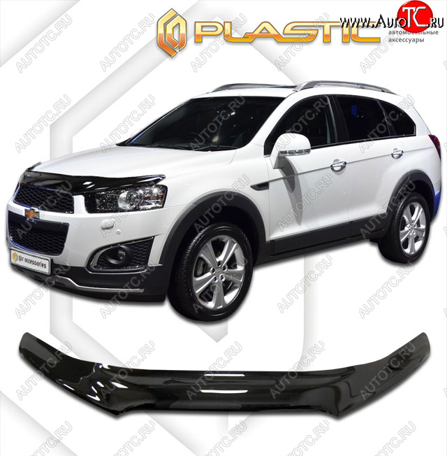 2 199 р. Дефлектор капота (exclusive) CA-Plastic Chevrolet Captiva 1-ый рестайлинг (2011-2013) (Classic черный)  с доставкой в г. Тамбов