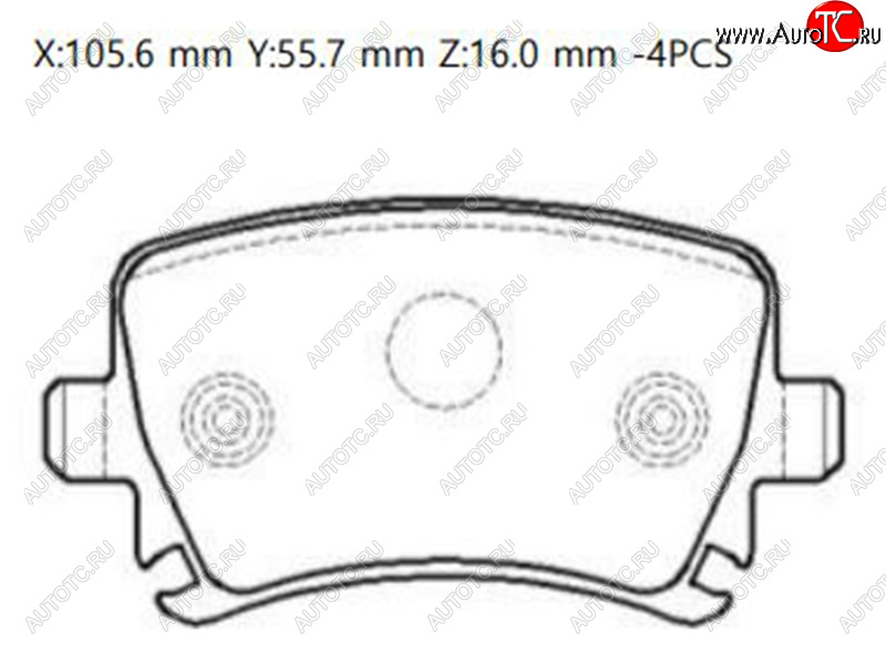 2 399 р. Колодки тормозные зад LH-RH SAT  Haval F7, F7x, Skoda Octavia (A5), Superb (B6 (3T),  B6 (3T5),  (B6) 3T), Yeti  с доставкой в г. Тамбов