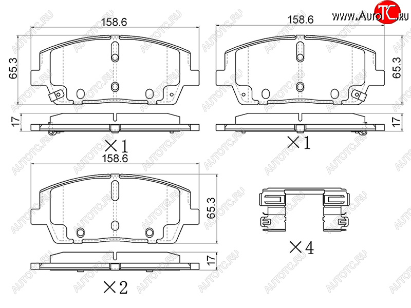 1 999 р. Колодки тормозные передние FR-FL SAT   Hyundai Palisade  LX2 (2018-2022), Hyundai Santa Fe  TM (2018-2022), KIA Sorento ( UM/Prime,  MQ4) (2014-2022)  с доставкой в г. Тамбов