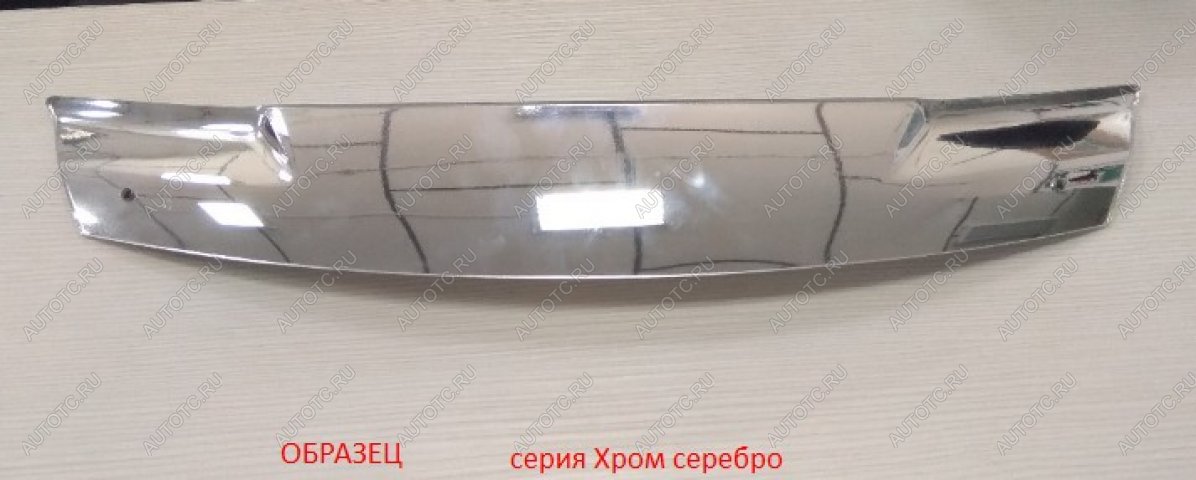 3 399 р. Дефлектор капота CA-Plastic  Geely Atlas  NL3 (2016-2022) (Серия Хром серебро)  с доставкой в г. Тамбов