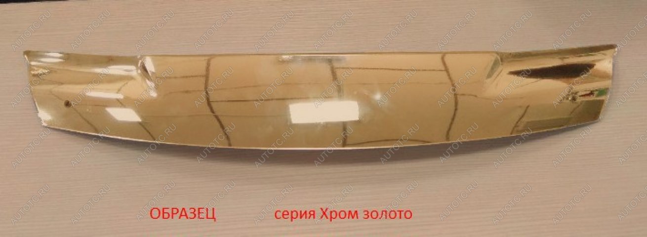 3 299 р. Дефлектор капота CA-Plastic  Toyota Premio  T260 (2016-2021) 2-ой рестайлинг (Серия Хром золото)  с доставкой в г. Тамбов