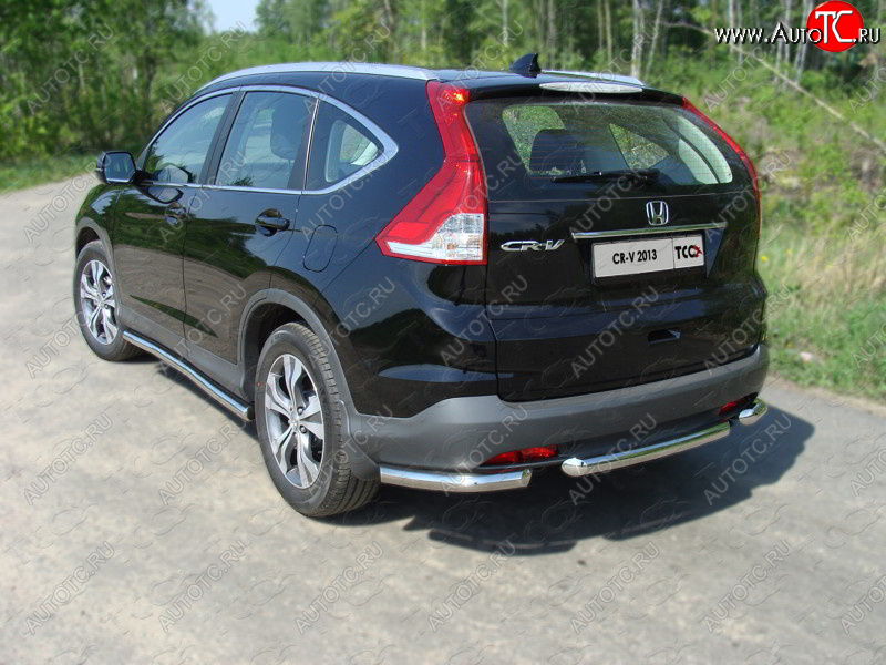 8 749 р. Защита задняя (центральная нержавейка 60,3 мм) ТСС Тюнинг Honda CR-V RM1,RM3,RM4 дорестайлинг (2012-2015)  с доставкой в г. Тамбов