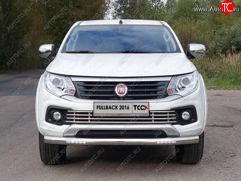 6 449 р. Рамка гос. номера ТСС Тюнинг  Fiat Fullback (2016-2018) (нержавейка)  с доставкой в г. Тамбов