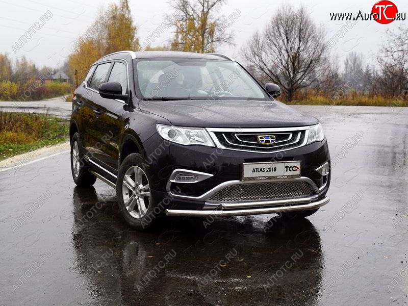 6 249 р. Рамка гос. номера ТСС Тюнинг Geely Atlas NL3 (2016-2022) (нержавейка)  с доставкой в г. Тамбов