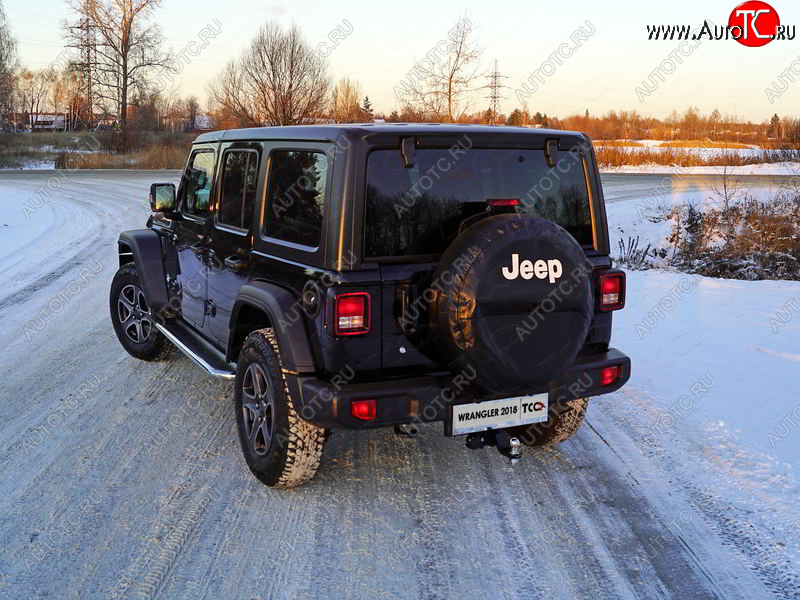 6 449 р. Рамка гос. номера ТСС Тюнинг Jeep Wrangler JL (2018-2025) (нержавейка)  с доставкой в г. Тамбов