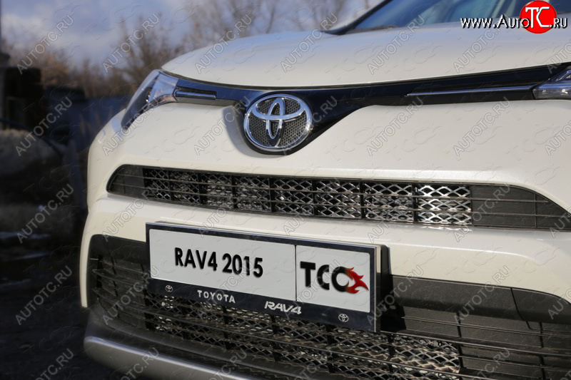 6 449 р. Рамка гос. номера ТСС Тюнинг Toyota RAV4 XA40 5 дв. рестайлинг (2015-2019) (нержавейка)  с доставкой в г. Тамбов