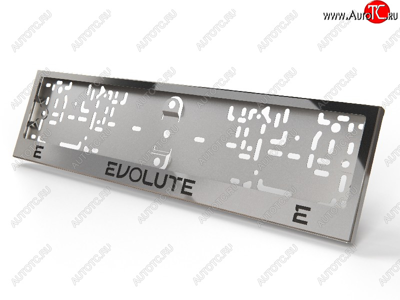 6 449 р. Рамка гос. номера ТСС Тюнинг  Evolute i-Joy (2022-2024) джип (нержавейка)  с доставкой в г. Тамбов