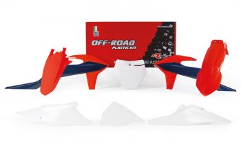 Комплект пластика R-Tech KTM SXSXF 19-22, XCXCF 19-22 (R-KITKTM-OEM-601) Бело-оранж-синий  r-kitktm-oem-601