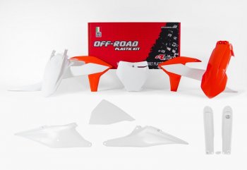 Комплект пластика R-Tech KTM SXSXF 19-22, XCXCF 19-22 (R-KITKTM-OEM-609) Бело-Карсный  r-kitktm-oem-609