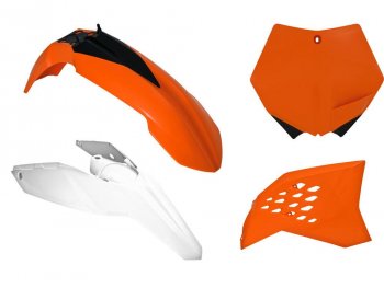 Комплект пластика R-Tech KTM SXSXF 07-10, EXCEXCF 08-11 (R-KITKTM-O11-505) Оранжево-Белый  r-kitktm-o11-505