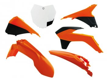 Комплект пластика R-Tech KTM SXSXF 125150250350450 13-15 (R-KITKTM-OEM-512) Бело-Черно-Оранж  r-kitktm-oem-512
