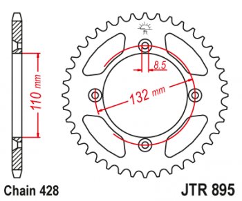 Звезда цепного привода JTR895 49  jtr895.49