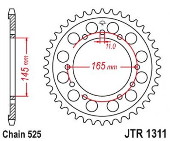 Звезда цепного привода JTR1332 40  jtr1332.40