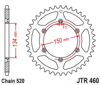 Звезда цепного привода JTR460.49SC  jtr460.49sc