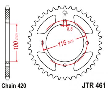 Звезда цепного привода JTR461.50  jtr461.50