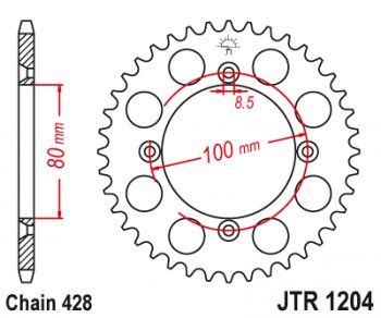 Звезда цепного привода JTR1204 49  jtr1204.49