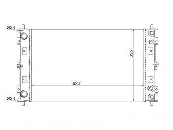 Радиатор охлаждающей жидкости SAT Chrysler (Крайслер) Sebring (Себринг)  JR (2000-2003), Dodge (Додж) Stratus (Стратус) (1994-2000)