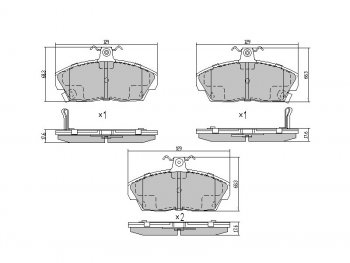 1 029 р. Колодки тормозные перед FL-FR SAT Honda Civic EJ,EK,EM седан дорестайлинг (1995-1998)  с доставкой в г. Тамбов. Увеличить фотографию 1