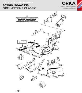 17 899 р. Топливный бак стальной (антикоррозия)  Opel Astra  F (1994-1998) седан рестайлинг, универсал рестайлинг  с доставкой в г. Тамбов. Увеличить фотографию 8